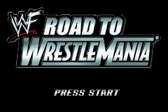 WWF Road to Wrestlemania title screen for GameBoy Advance